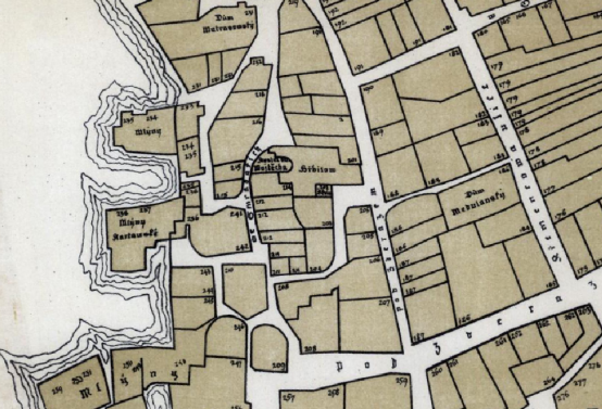 Tomkův plán Prahy k roku 1419, Václav Vladivoj Tomek (1818–1905) / HIÚ AV ČR